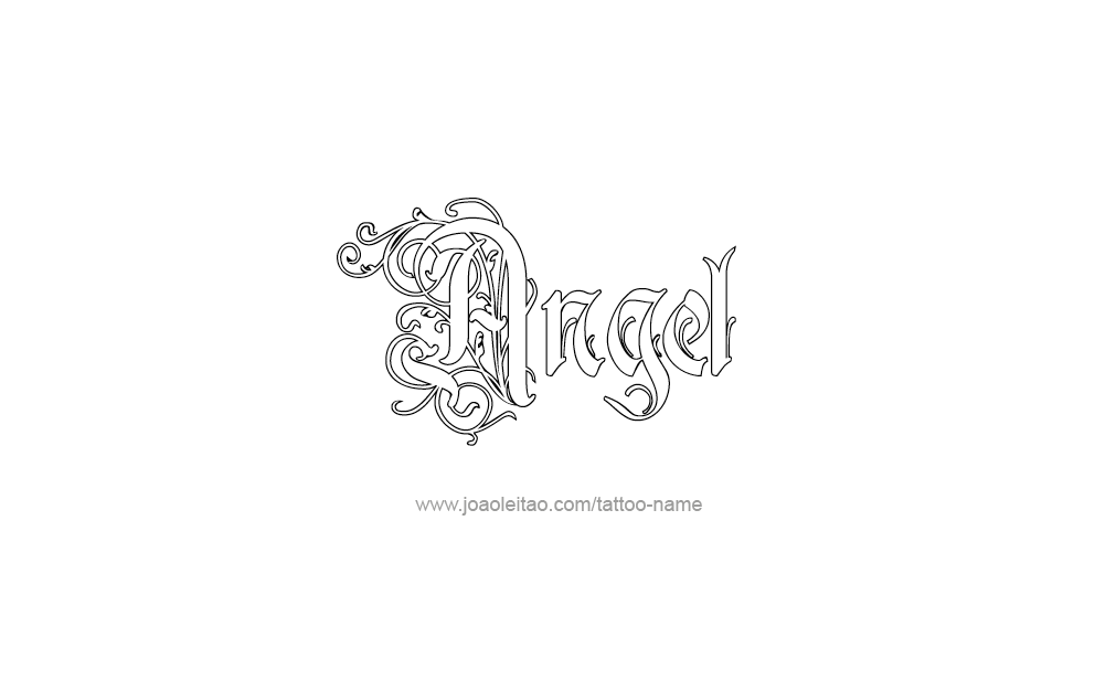 Tattoo Design  Name Angel   