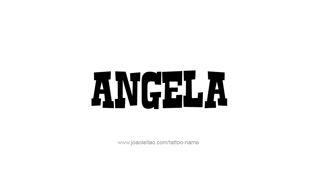 Tattoo Design  Name Angela   