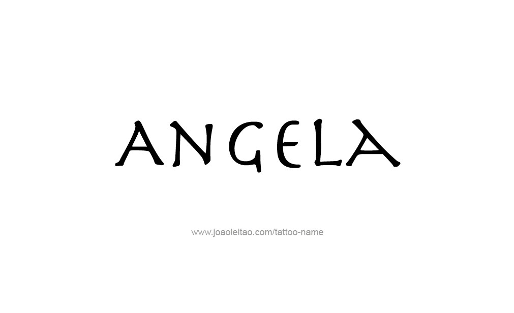 Tattoo Design  Name Angela   