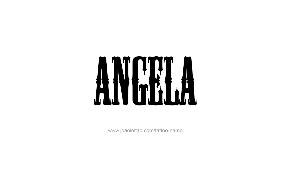 Tattoo Design  Name Angela   