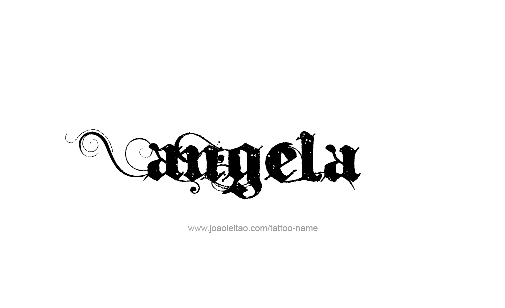 Tattoo Design  Name Angela   