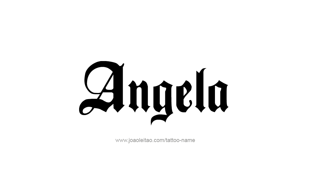 Tattoo Design  Name Angela   