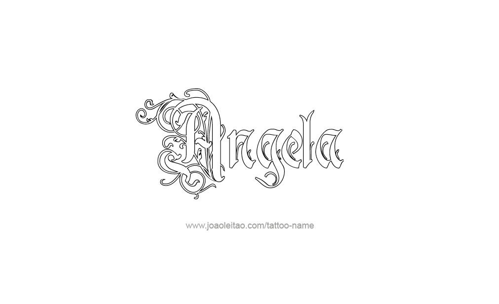 Tattoo Design  Name Angela   