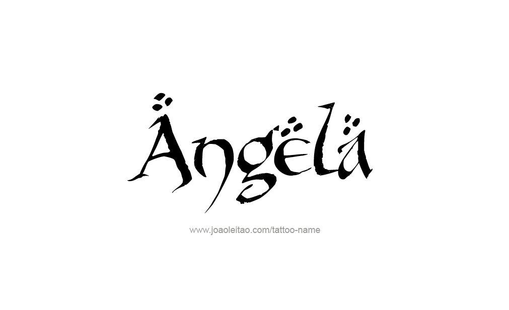 Tattoo Design  Name Angela   