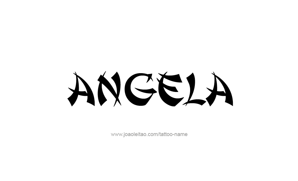 Tattoo Design  Name Angela