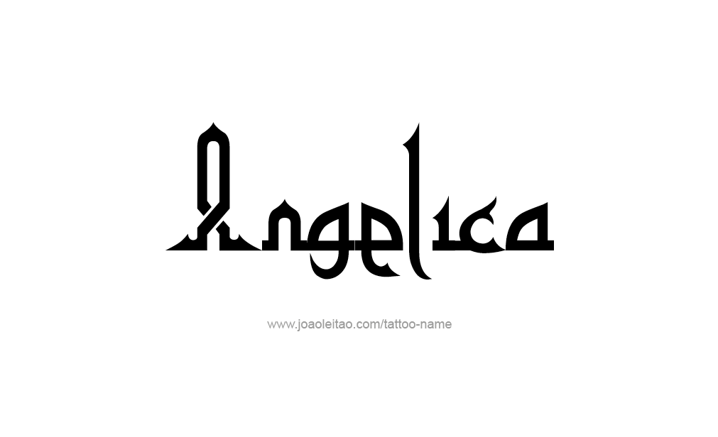 Tattoo Design  Name Angelica   