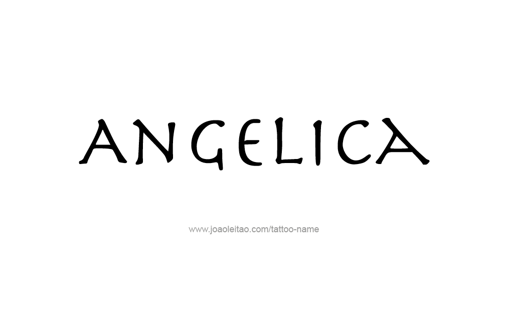 Tattoo Design  Name Angelica   