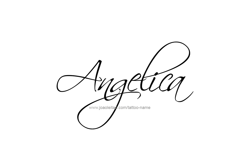 Angelica Name Tattoo Designs