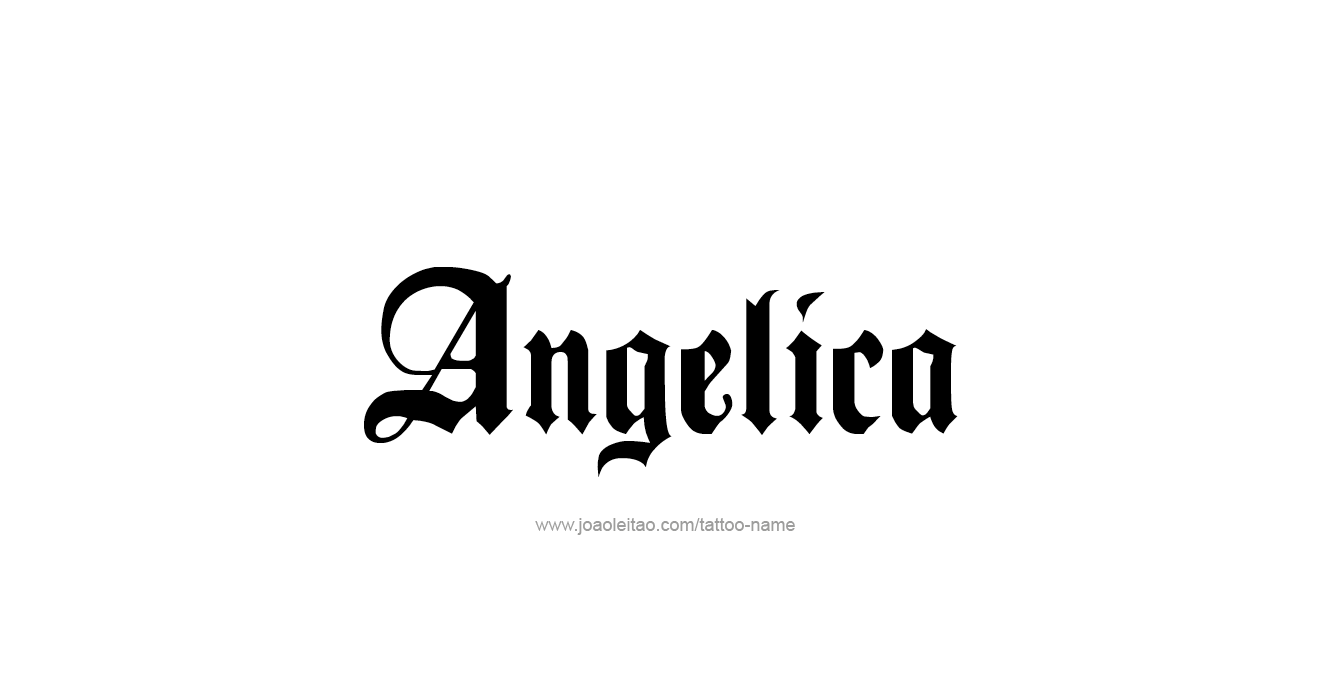 Angelica Name Tattoo Designs