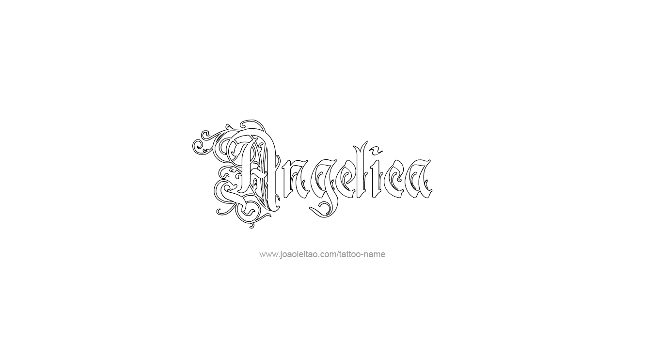 Tattoo Design  Name Angelica   