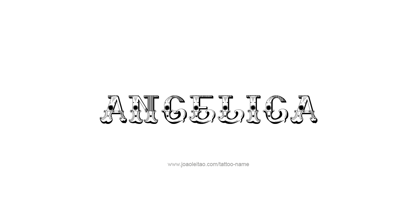 Tattoo Design  Name Angelica   