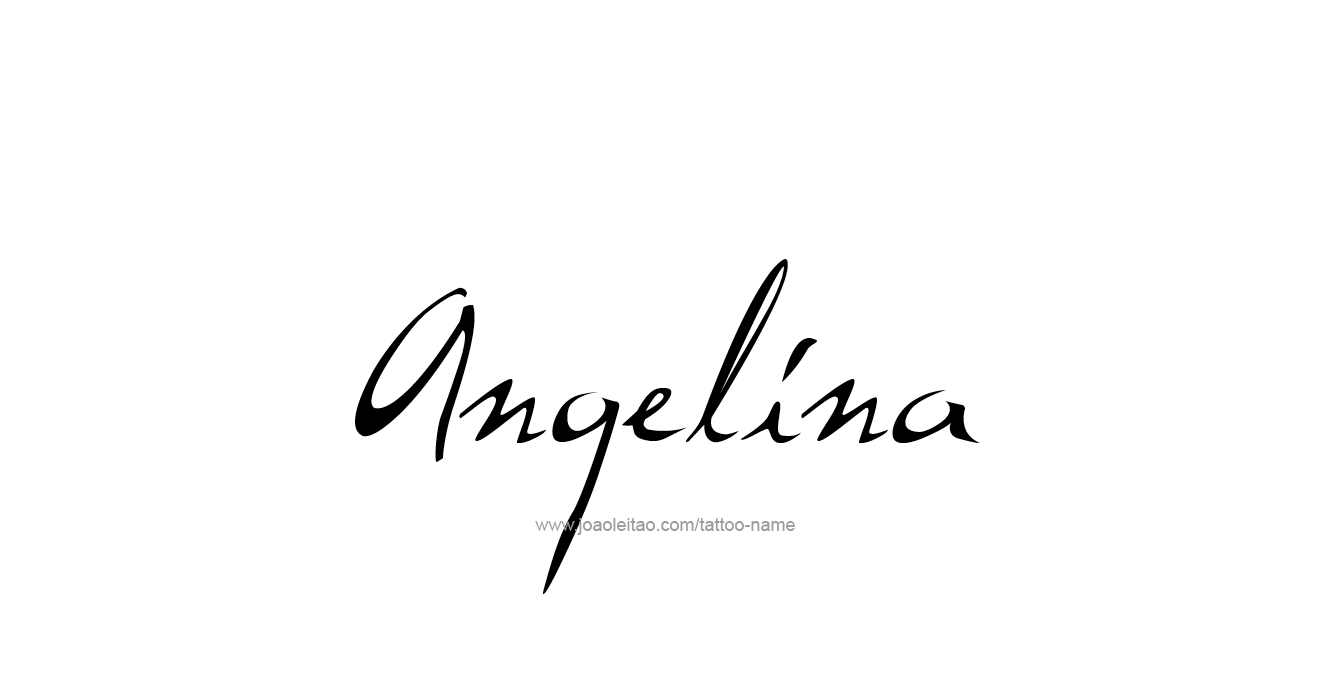 Tattoo Design  Name Angelina   