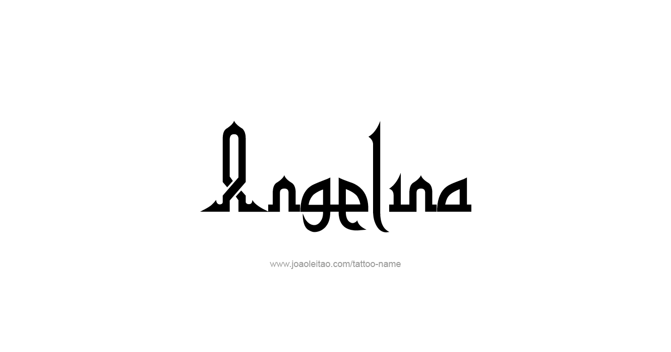 Tattoo Design  Name Angelina   