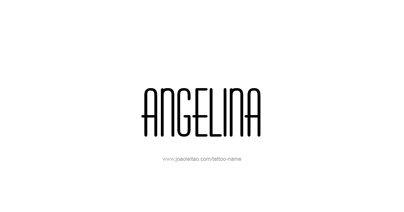 Tattoo Design  Name Angelina   