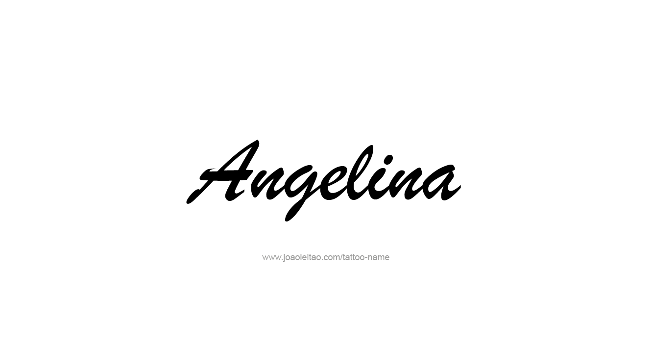 Tattoo Design  Name Angelina   