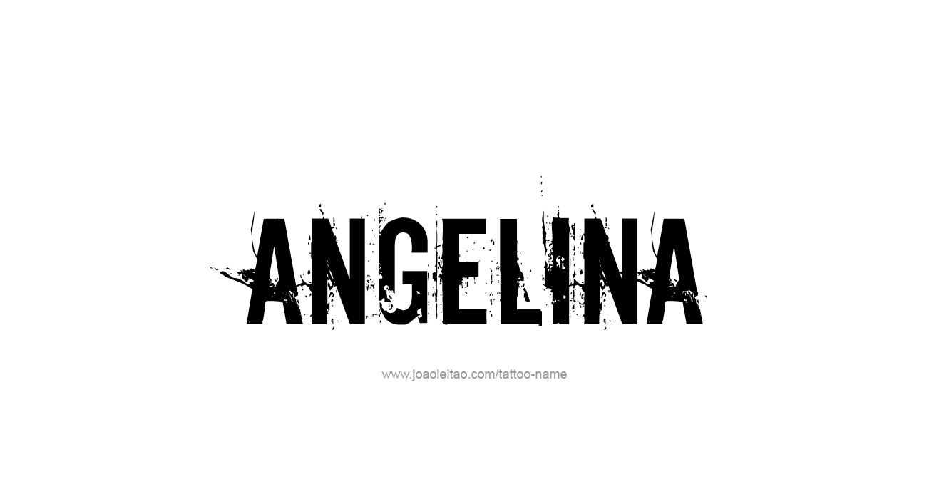 Tattoo Design  Name Angelina   