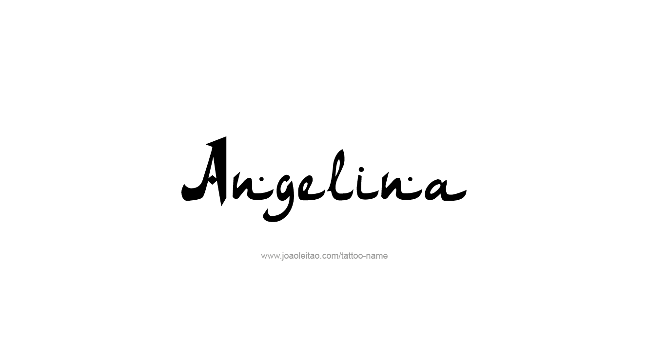 Tattoo Design  Name Angelina   