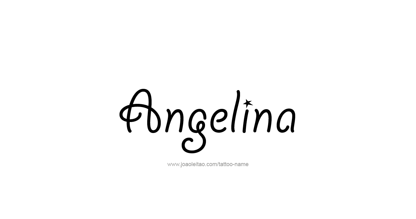 Tattoo Design  Name Angelina   