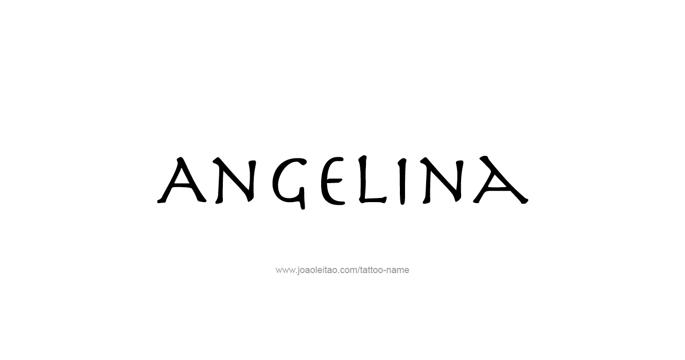 Tattoo Design  Name Angelina   