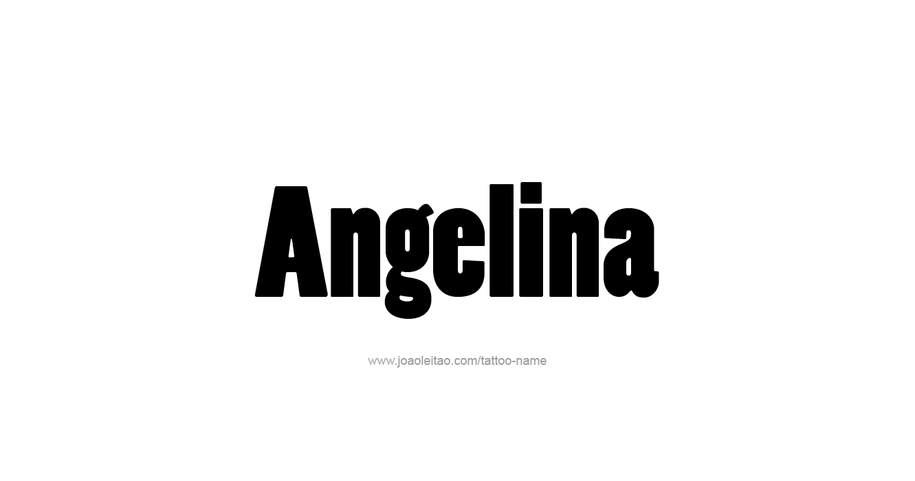 Tattoo Design  Name Angelina   