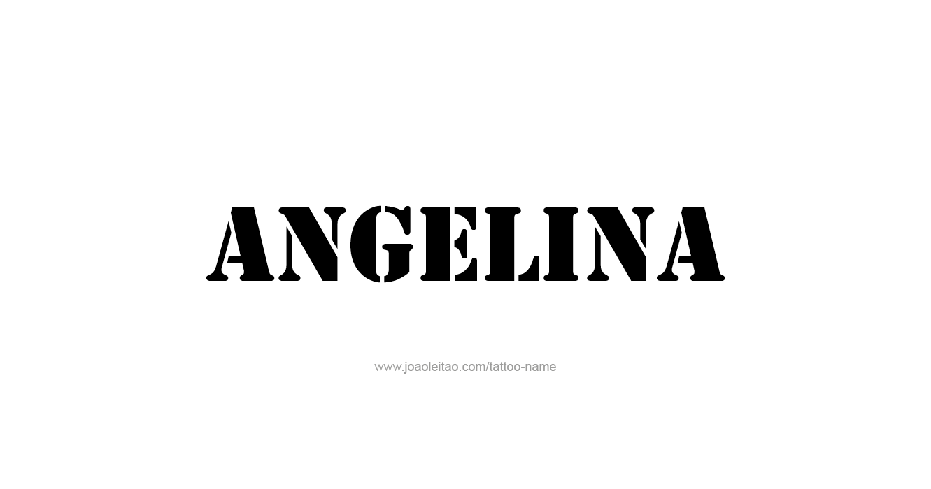 Tattoo Design  Name Angelina   