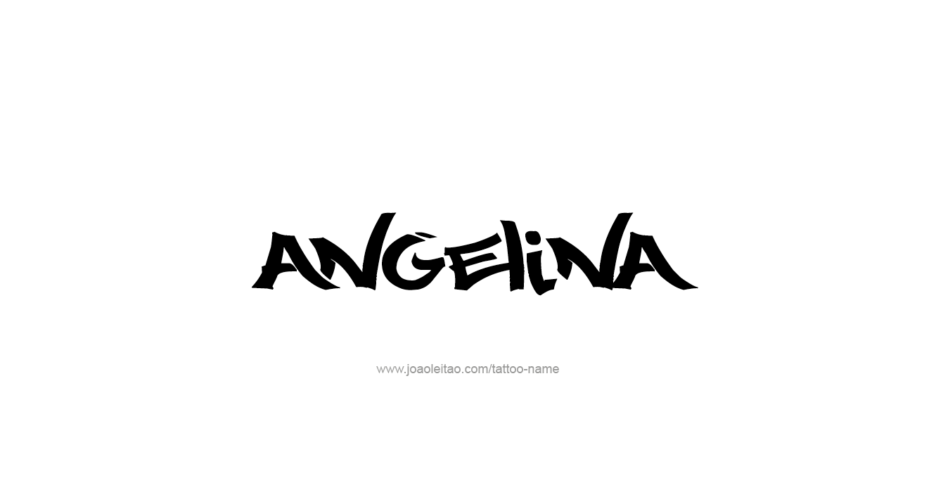 Tattoo Design  Name Angelina   