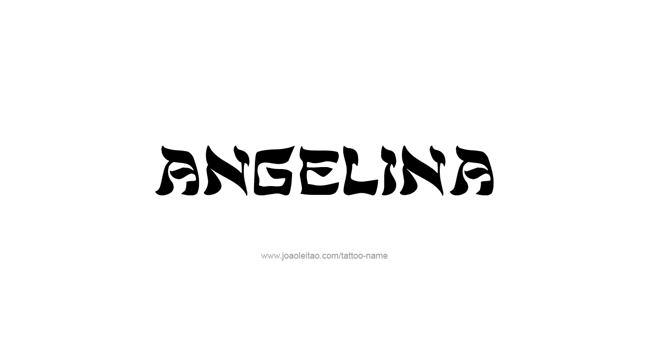 Tattoo Design  Name Angelina   