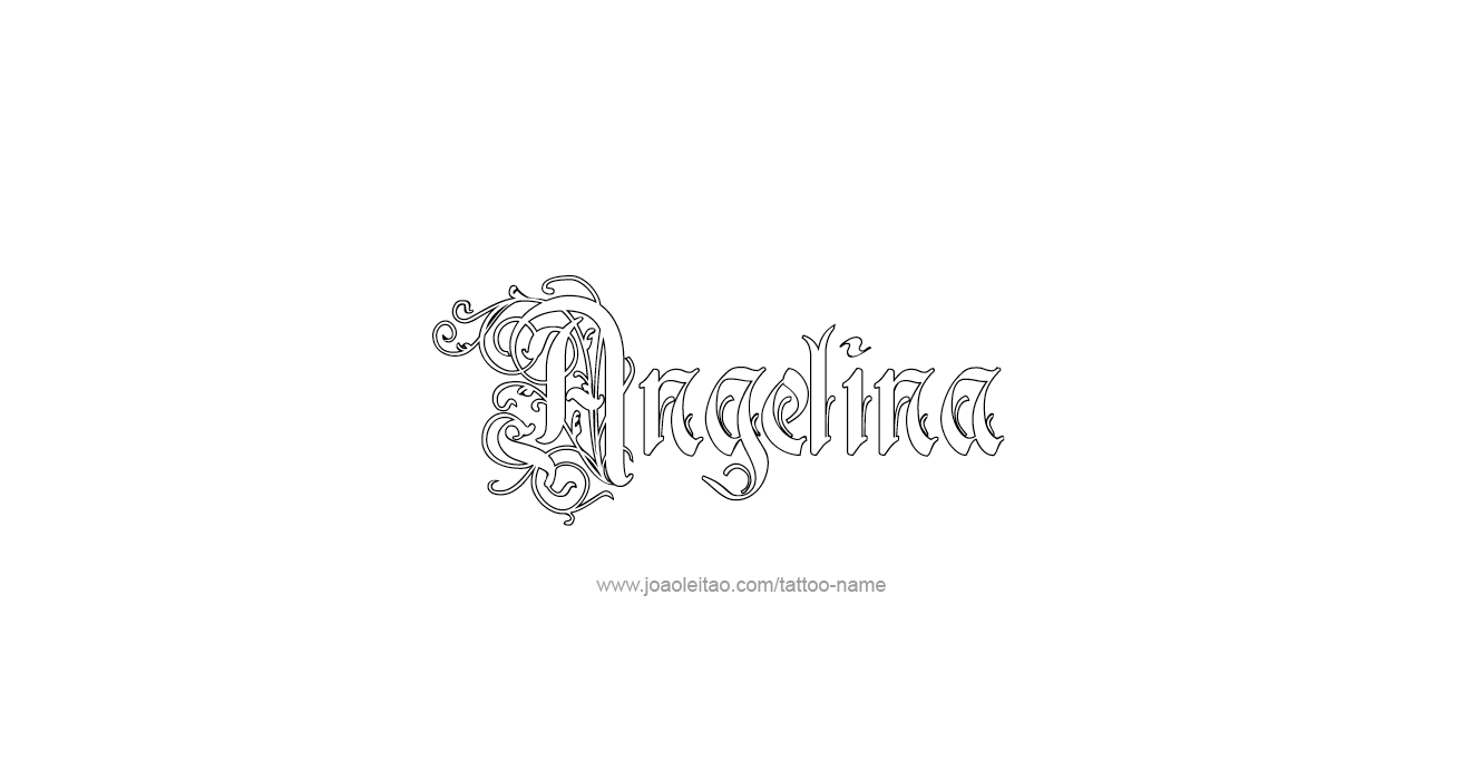 Tattoo Design  Name Angelina   