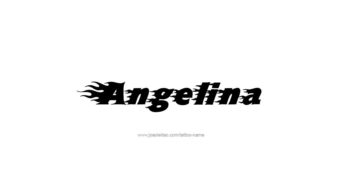 Tattoo Design  Name Angelina   