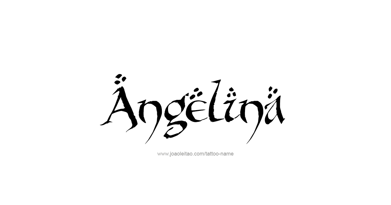 Tattoo Design  Name Angelina   