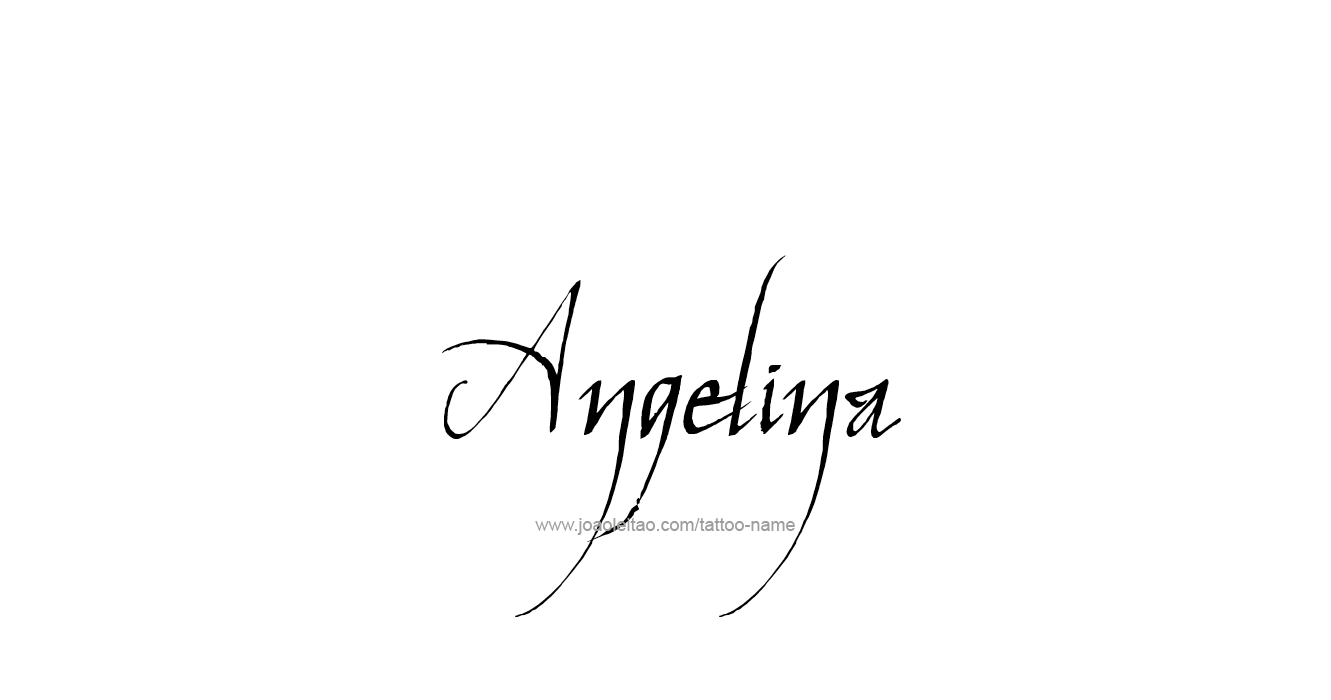 Tattoo Design  Name Angelina   