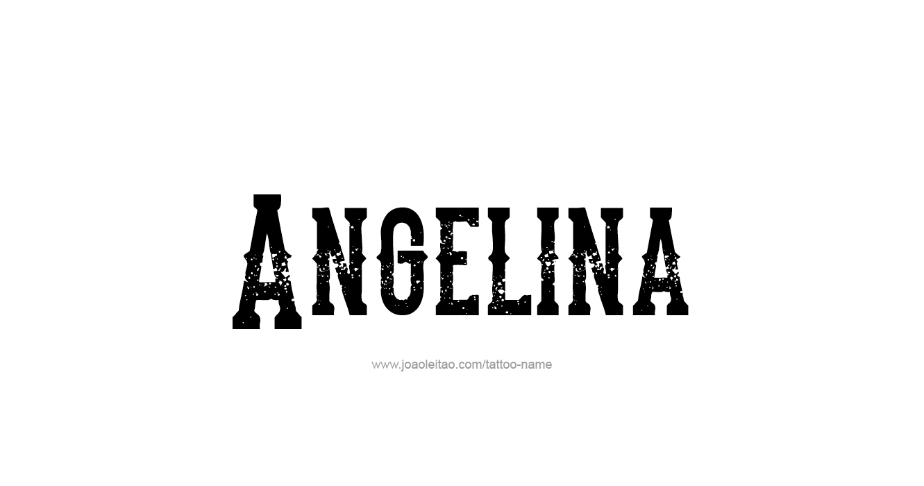 Tattoo Design  Name Angelina   