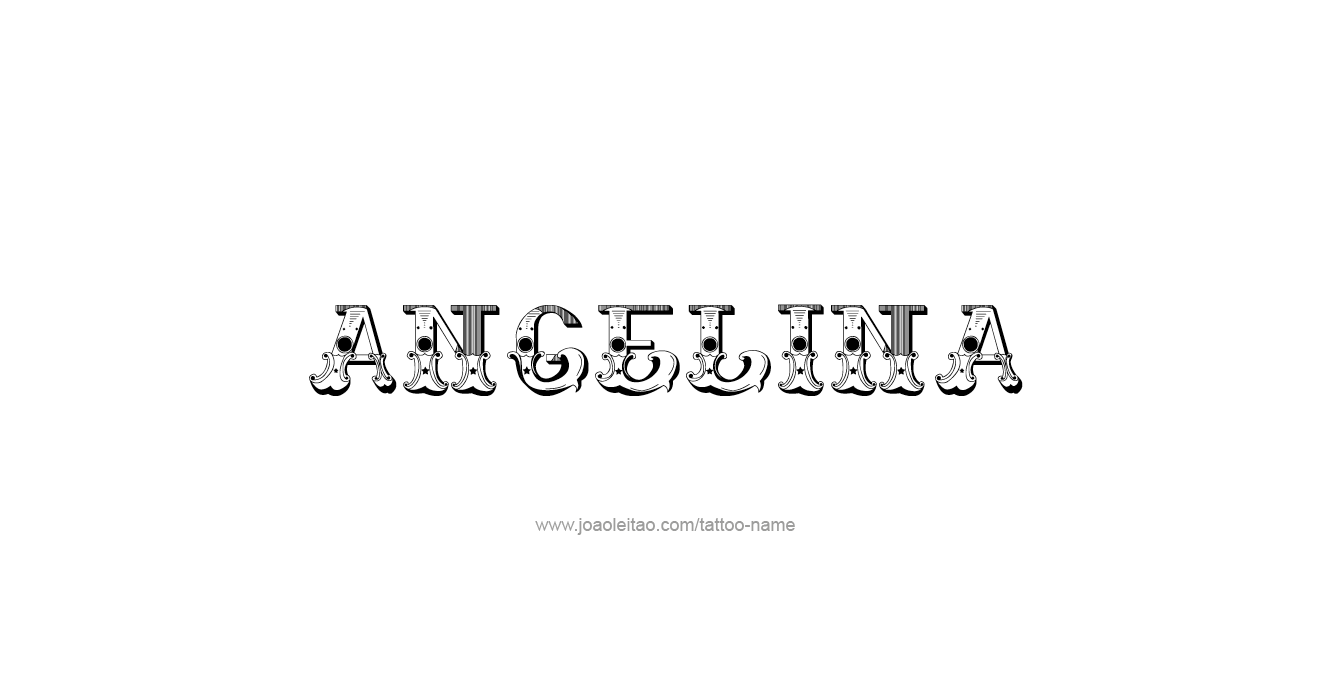 Tattoo Design  Name Angelina   