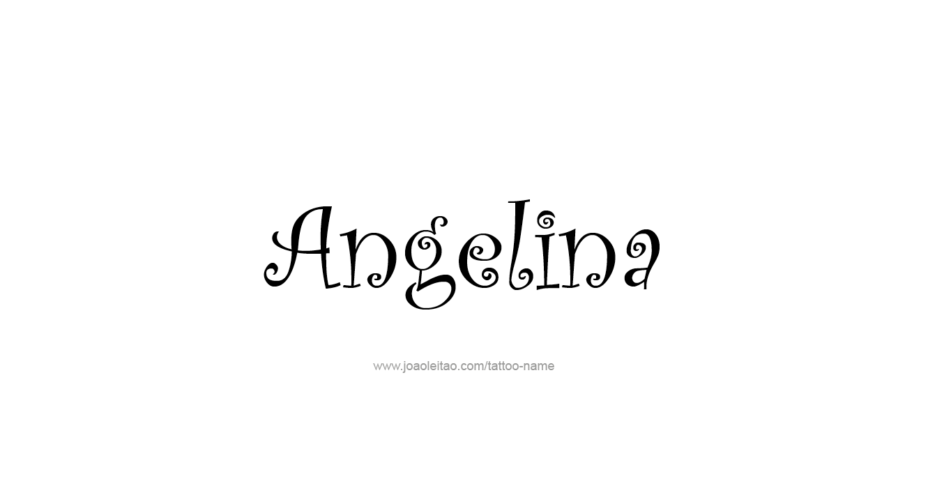 Tattoo Design  Name Angelina   