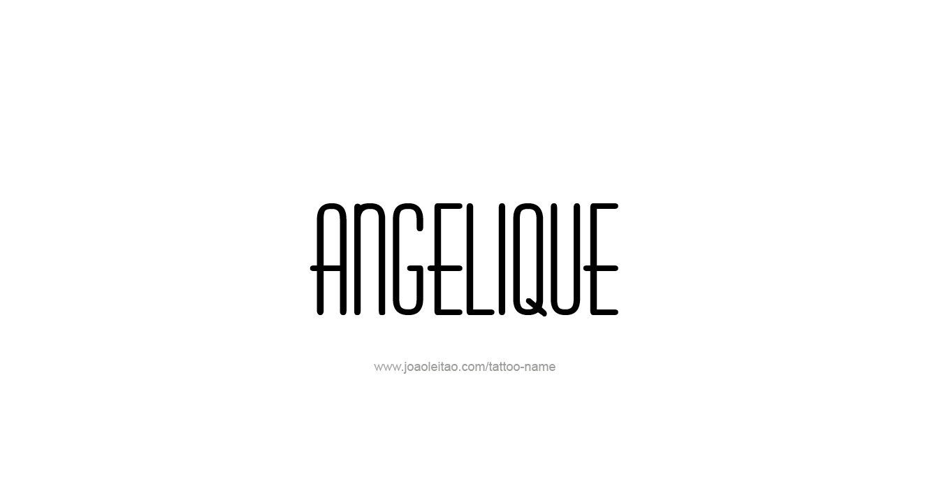 Tattoo Design  Name Angelique   