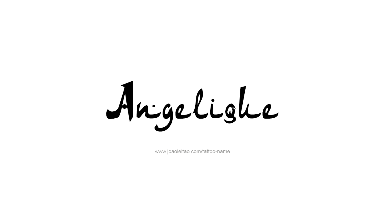 Tattoo Design  Name Angelique   