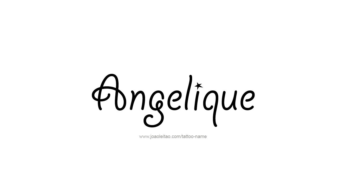 Angelique Name Tattoo Designs