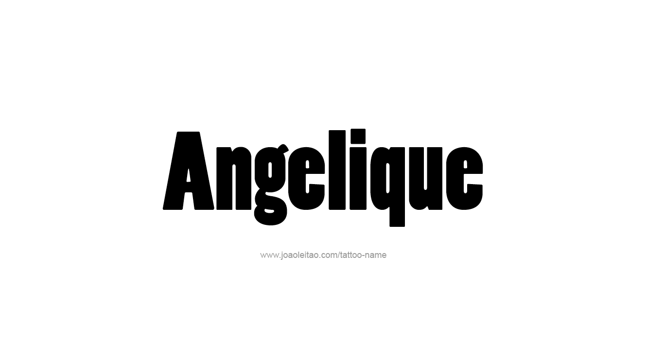 Tattoo Design  Name Angelique   