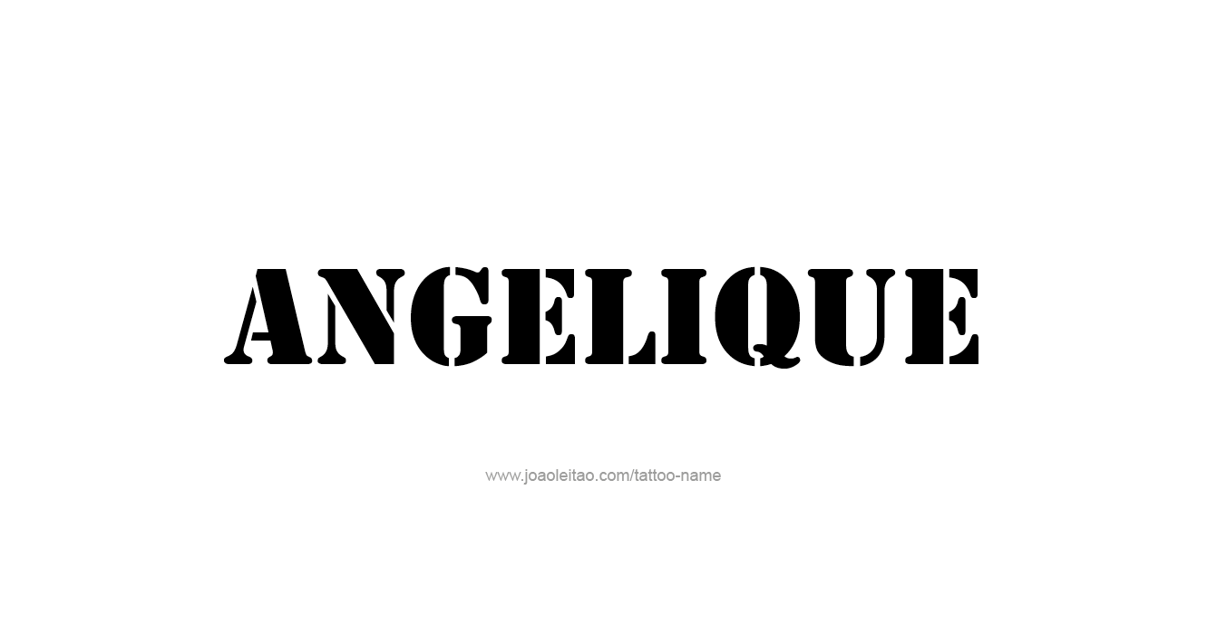 Angelique Name Tattoo Designs