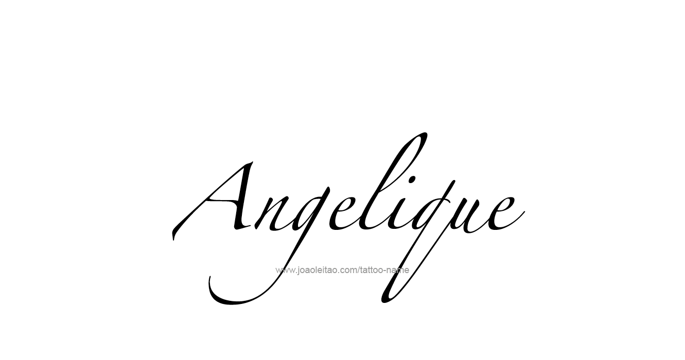 Angelique Name Tattoo Designs
