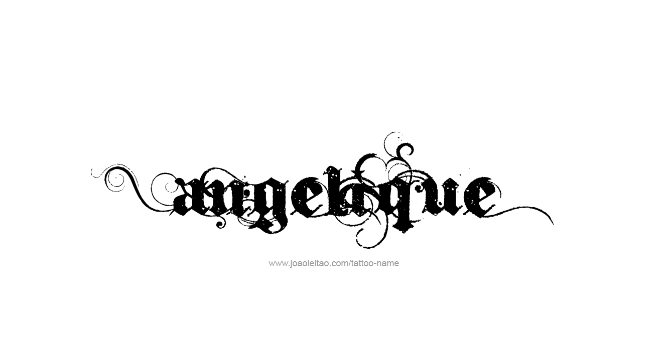 Tattoo Design  Name Angelique   