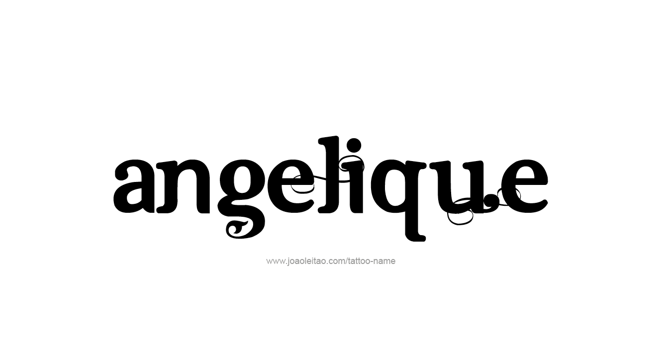 Angelique Name Tattoo Designs