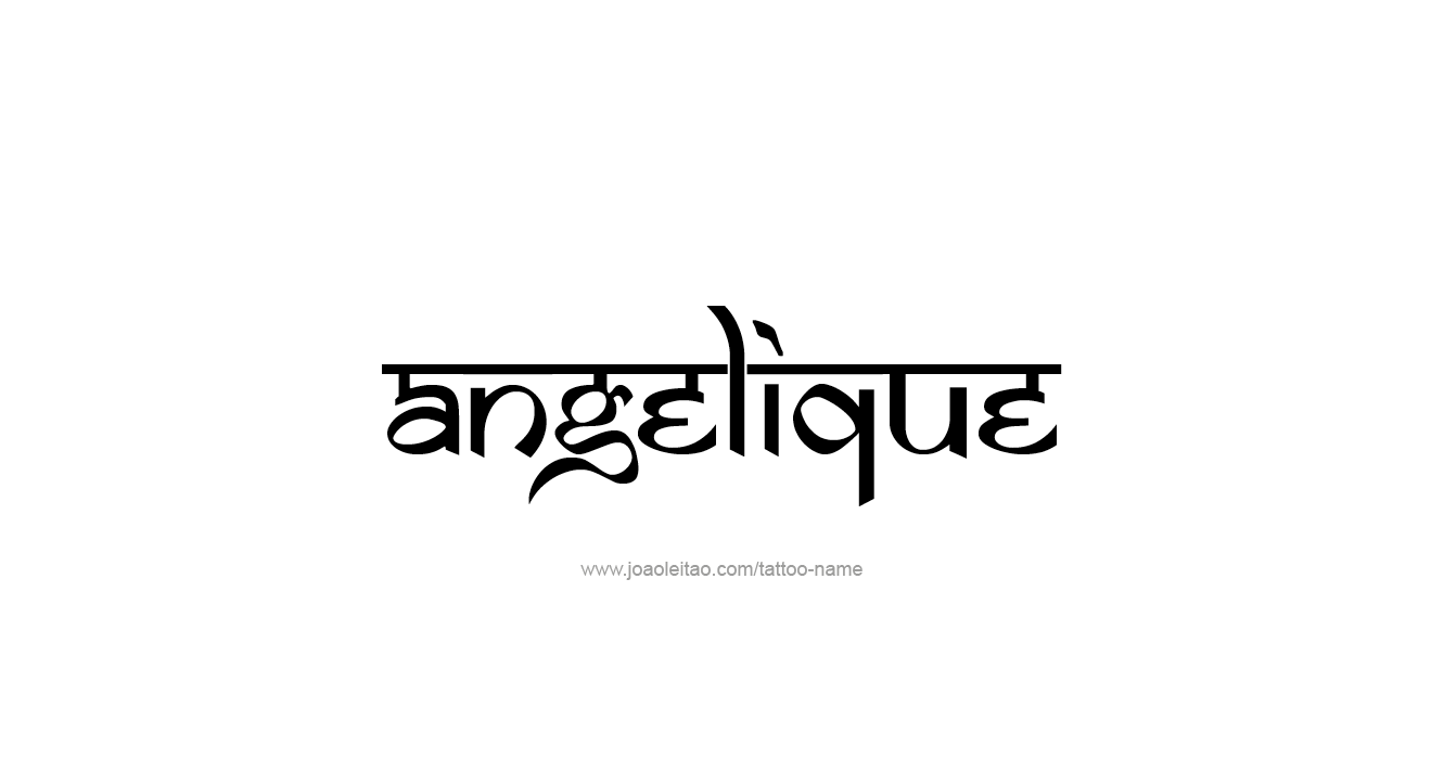 Angelique Name Tattoo Designs