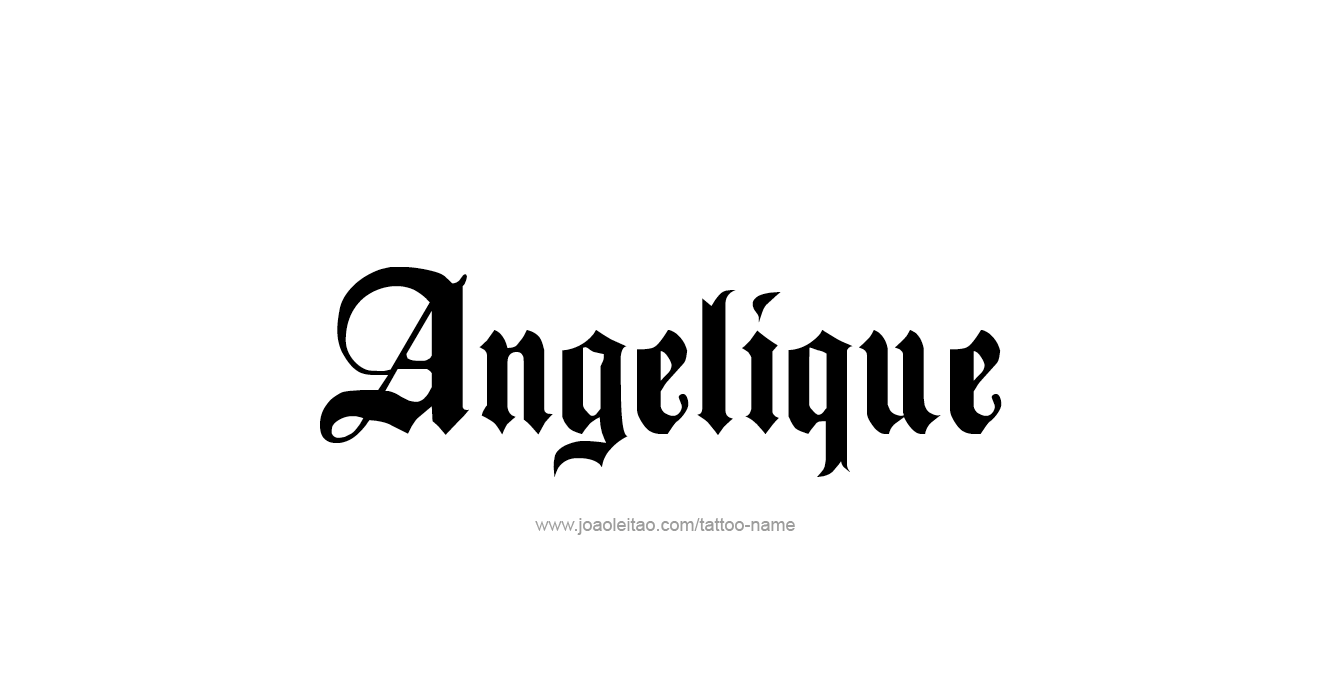 Tattoo Design  Name Angelique   