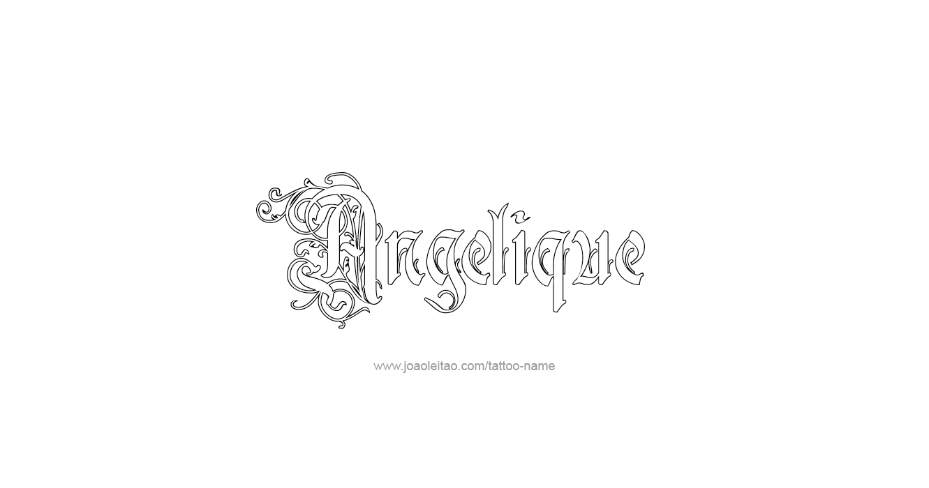 Tattoo Design  Name Angelique   