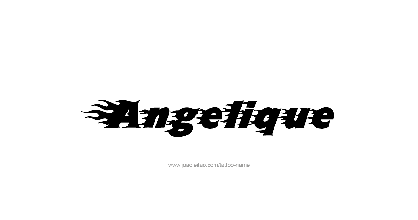 Tattoo Design  Name Angelique   