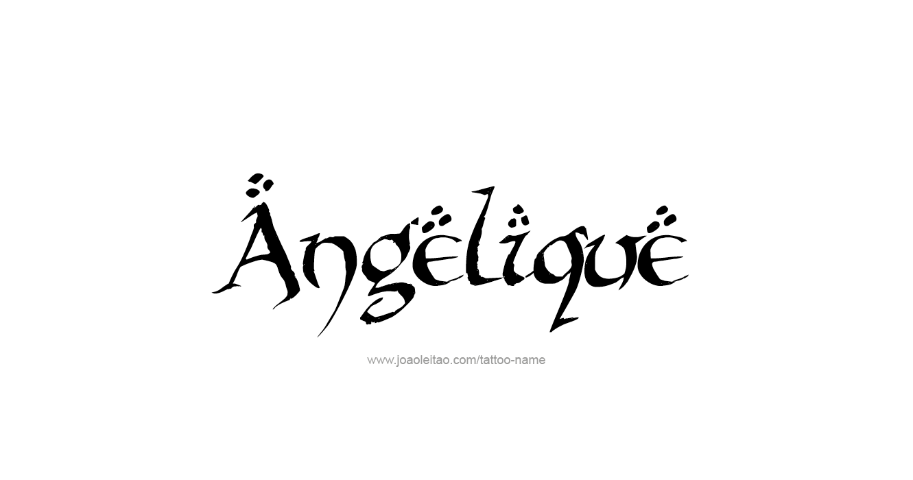 Tattoo Design  Name Angelique   