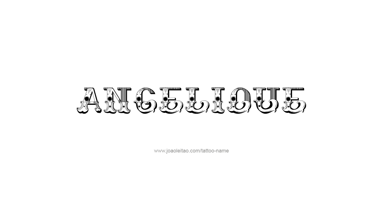 Tattoo Design  Name Angelique   