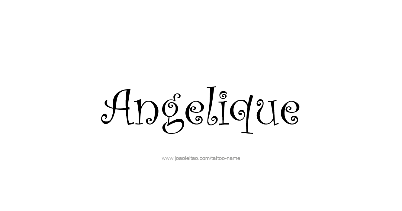 Tattoo Design  Name Angelique   