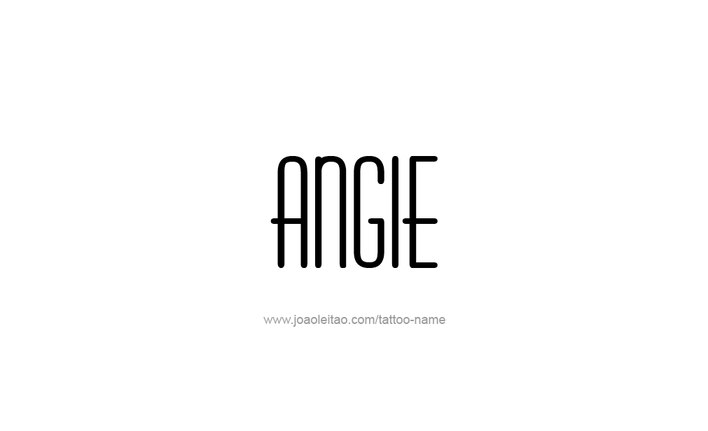 Tattoo Design  Name Angie   